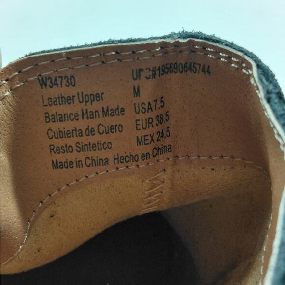 White Mountain Womens Ankle Boots Sz 7.5 Black Suede Block Heel Coastal Cowgirl - Picture 6 of 10